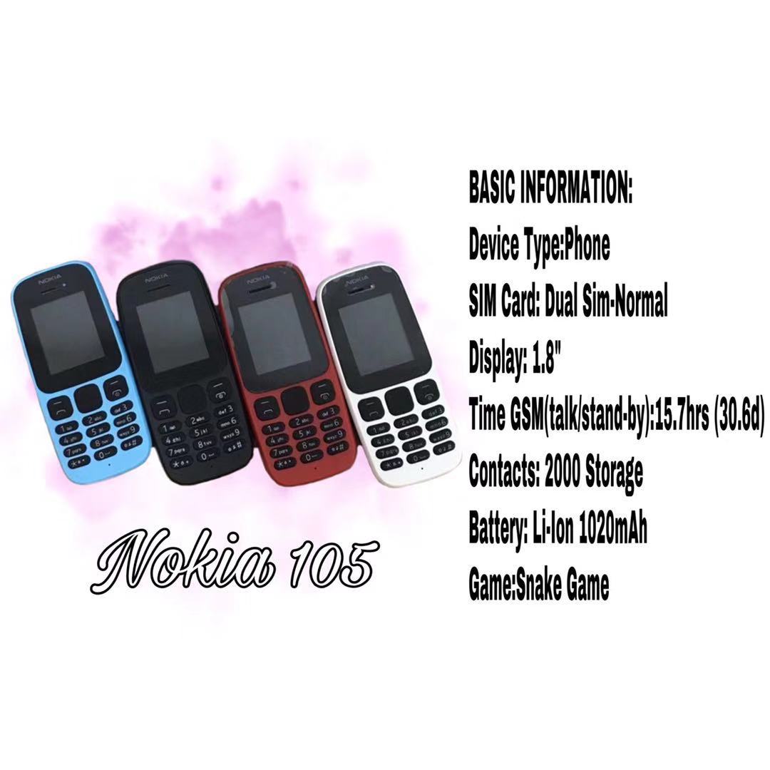 (RED)NOKIA 105 DS(2017) IMPORT REFURBISHED(Ready Stock)